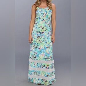 Lilly Pulitzer Deanna Maxi Dress Sea Soiree, Small EUC